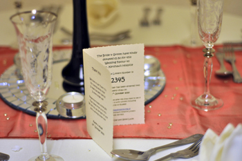 Lottery Wedding Favour